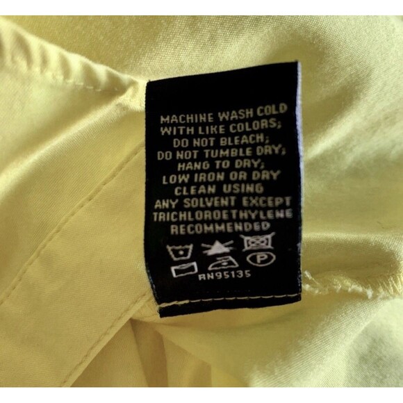 Lafayette 148 Yellow 3/4 Sleeve Ruched Gathered Stretch Button Up Top Blouse 6 - Picture 4 of 8